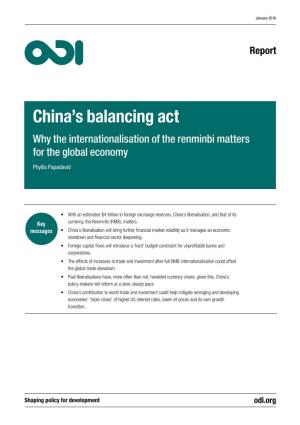 China's Balancing