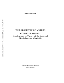 The Geometry of Myller Configurations. Applications to Theory of Surfaces