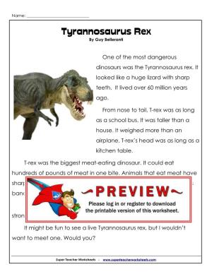 Tyrannosaurus Rex by Guy Belleranti