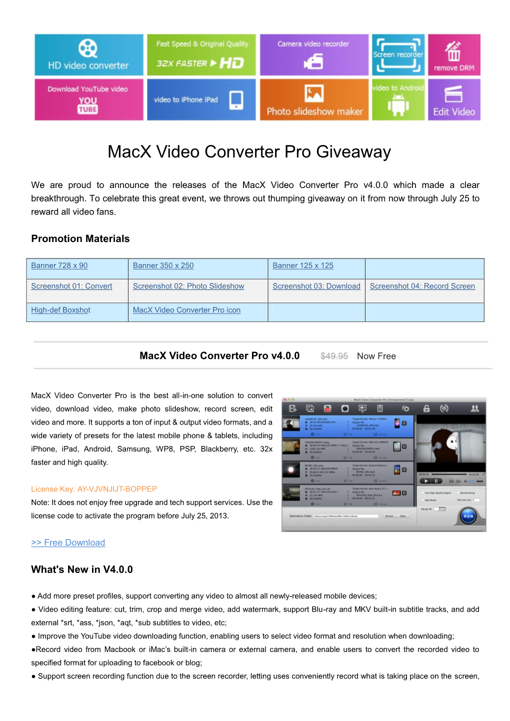 Macx Video Converter Pro Giveaway