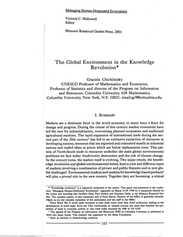 The Global Environment in the Knowledge Revolution*