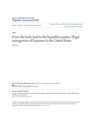 Illegal Immigration of Fujianese to the United States Miao Lin