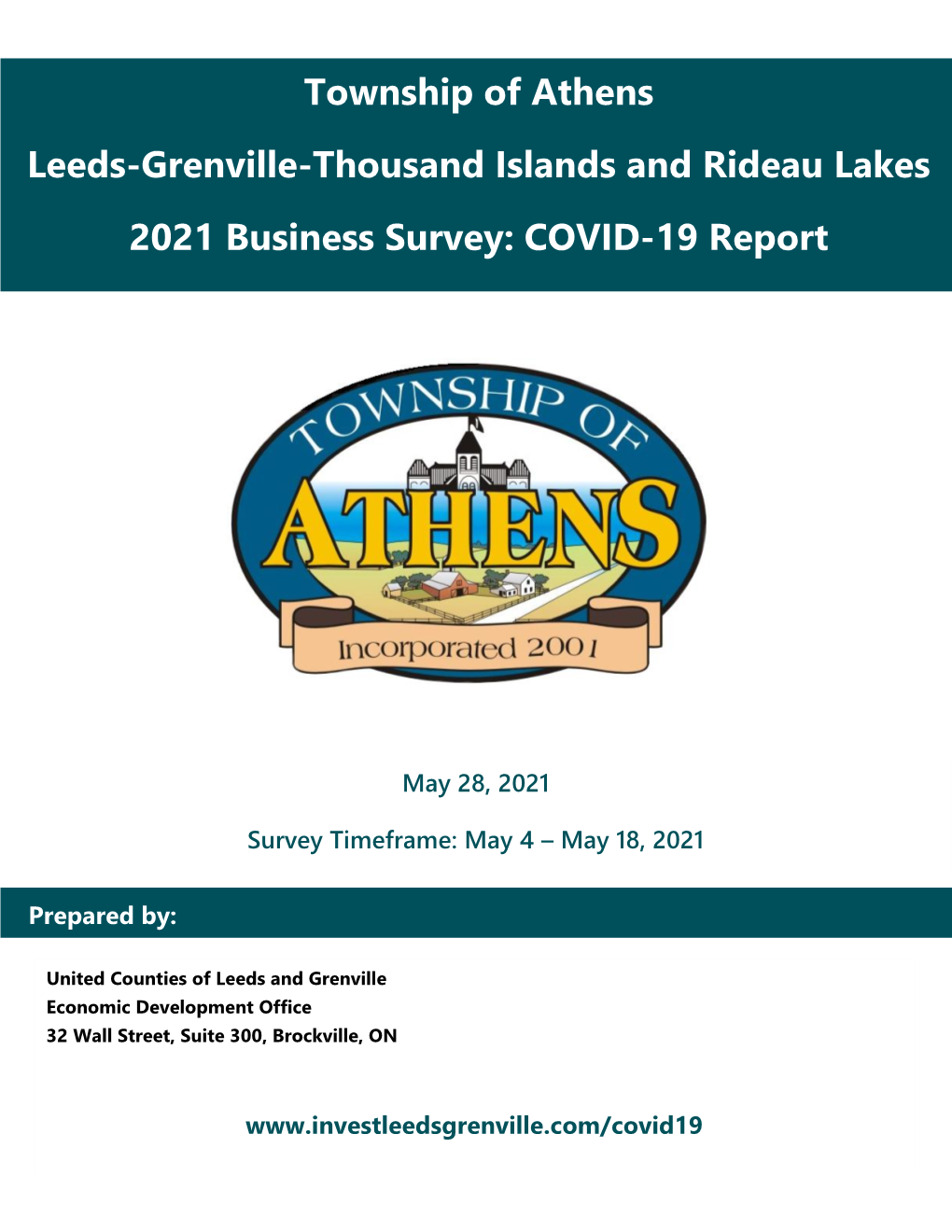 Township of Athens Leeds-Grenville-Thousand Islands and Rideau Lakes 2021 Business Survey: COVID-19 Report