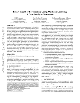Smart Weather Forecasting Using Machine Learning: a Case Study in Tennessee
