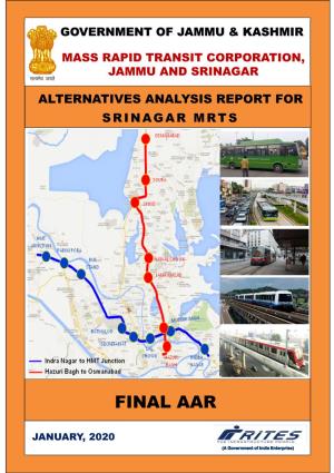 Alternatives Analysis Report for Srinagar Mrts