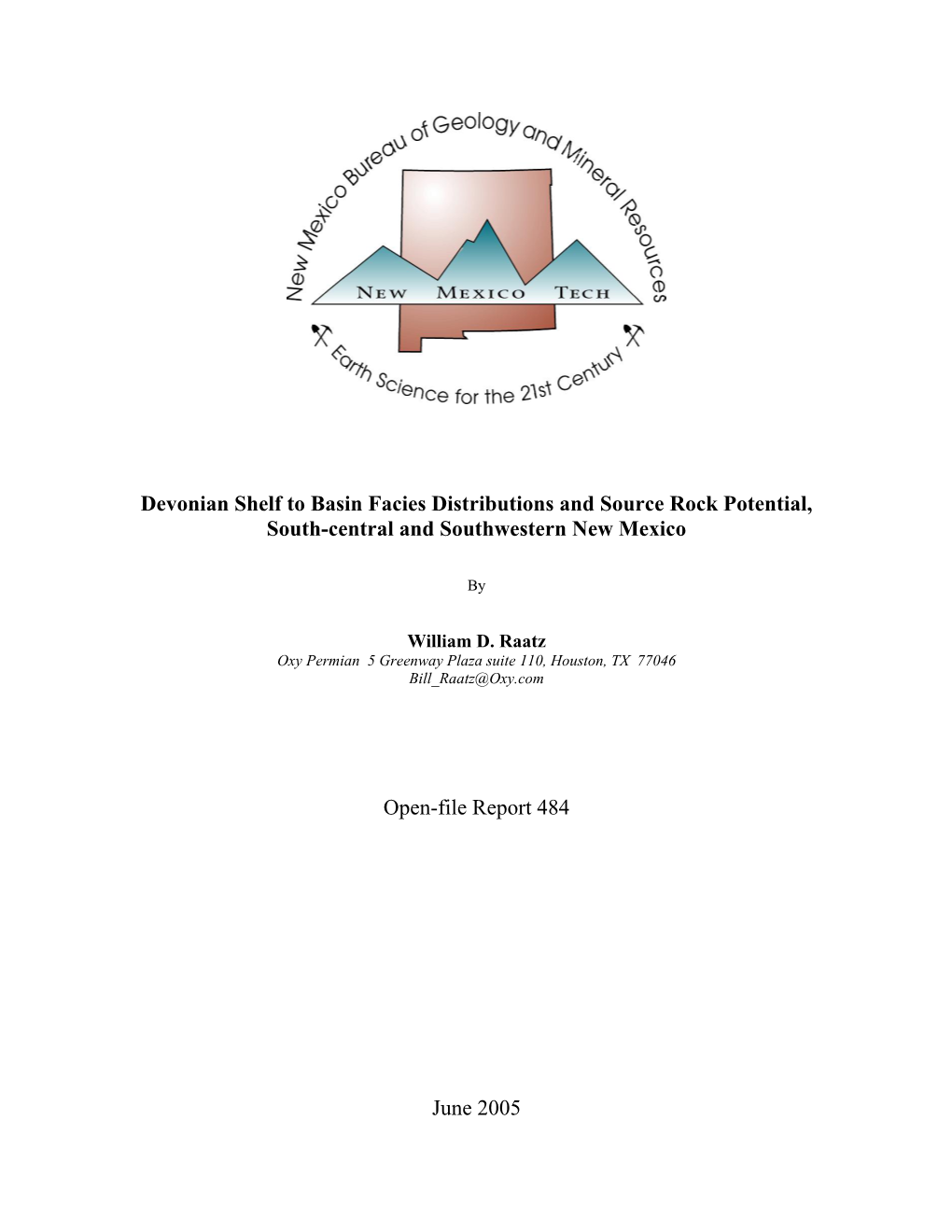 Devonian Shelf to Basin Facies Distributions and Source Rock Potential, South-Central and Southwestern New Mexico