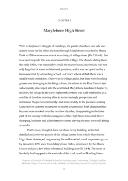 Chapter 2: Marylebone High Street