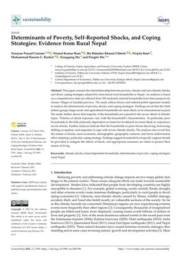 Determinants of Poverty, Self-Reported Shocks, and Coping Strategies: Evidence from Rural Nepal