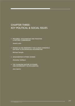 Key Political & Social Issues