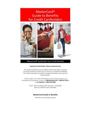 Mastercard® Guide to Benefits for Credit Cardholders