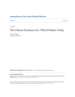 The Chinese Exclusion Act: Why It Matters Today
