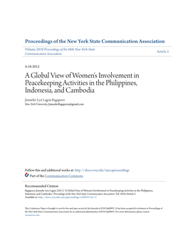 A Global View of Women's Involvement in Peacekeeping