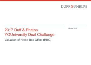 2017 Duff & Phelps Youniversity Deal Challenge