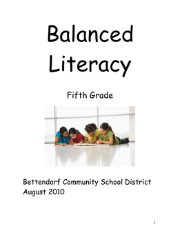 Components of a Balanced Literacy Program