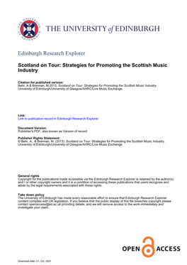 Scotland on Tour: Strategies for Promoting the Scottish Music