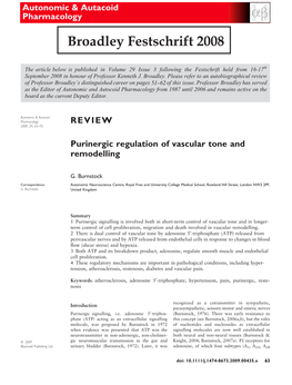 Purinergic Regulation of Vascular Tone and Remodelling