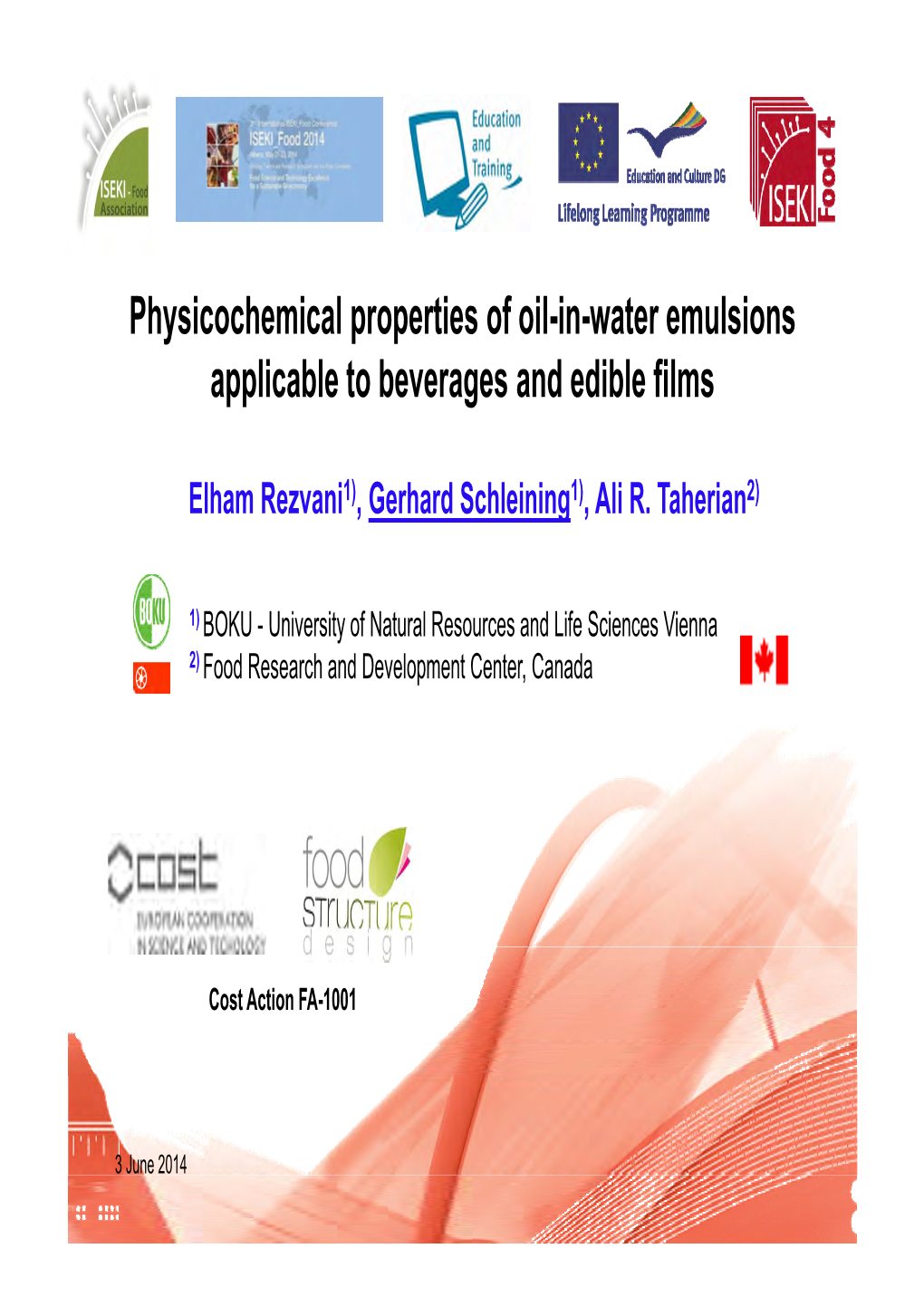 Physicochemical Properties of Oil-In-Water Emulsions Applicable to Beverages and Edible Films