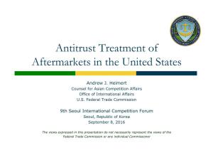 Antitrust Treatment of Aftermarkets in the United States