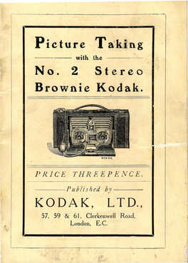 Picture Ta'king No.2 Stereo Brownie Kodak. KODAK, LTD