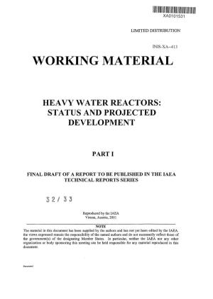 Heavy Water Reactors: Status and Projected Development