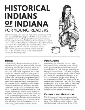 Historical Indians of Indiana