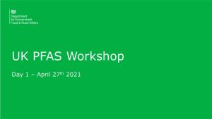 UK PFAS Workshop