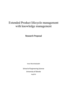 Extended Product Lifecycle Management with Knowledge Management