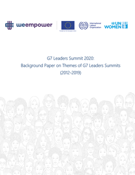 G7 Leaders Summit 2020: Background Paper on Themes of G7 Leaders Summits (2012-2019)