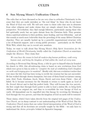 6 Sun Myung Moon's Unification Church