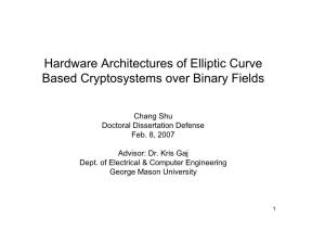Hardware Architectures of Elliptic Curve Based Cryptosystems Over Binary Fields