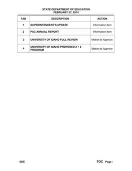 State Department of Education February 27, 2014