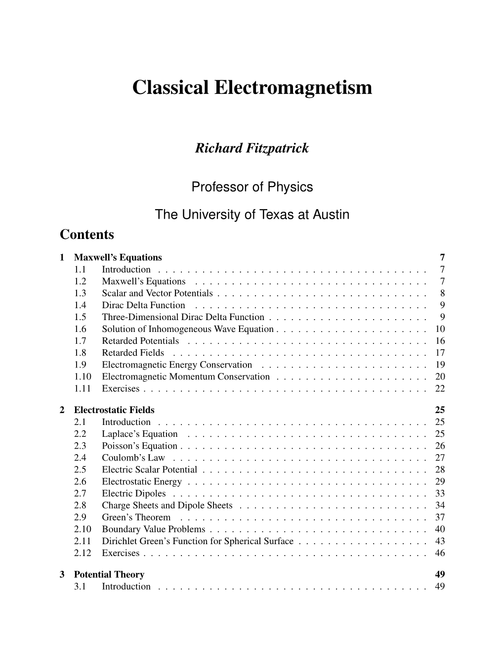 Classical Electromagnetism