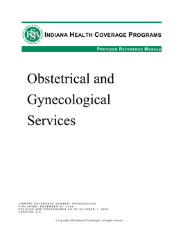 Obstetrical and Gynecological Services