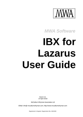 IBX for Lazarus User Guide
