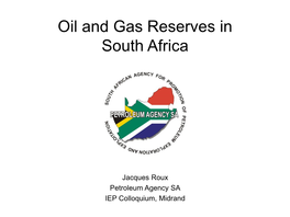 Oil and Gas Reserves in South Africa
