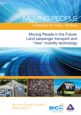 MOVING PEOPLE Solutions for Policy Thinkers