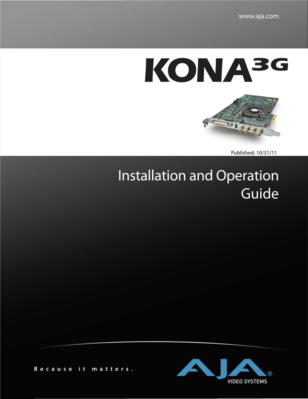 Installation and Operation Guide