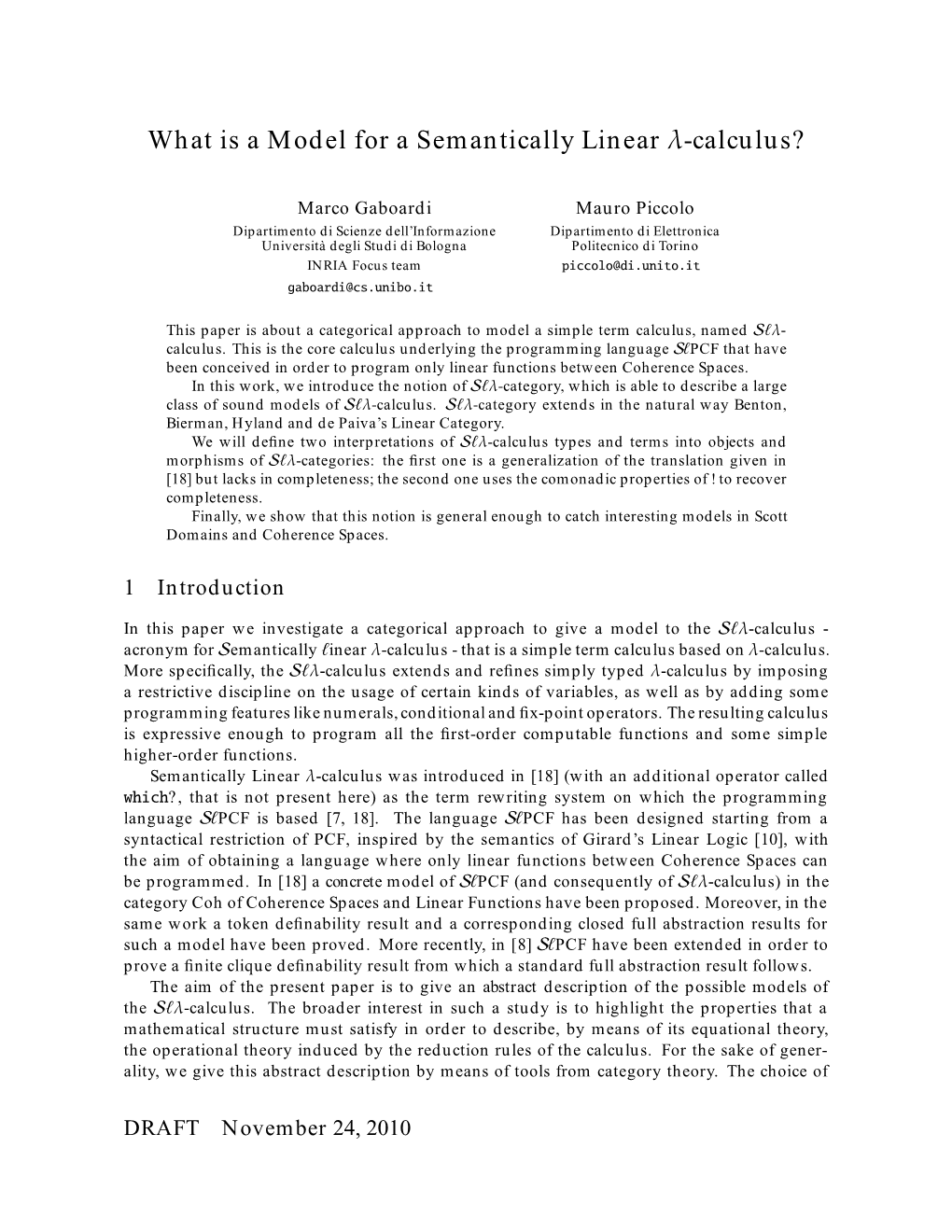 What Is a Model for a Semantically Linear Λ-Calculus?