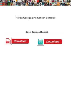 Florida Georgia Line Concert Schedule