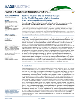 Ice-Flow Structure and Ice Dynamic Changes in the Weddell Sea Sector