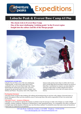 Lobuche Peak & Everest Base Camp 6119M