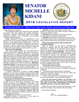 Senator Michelle Kidani