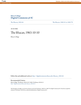 The Ithacan, 1963-10-10