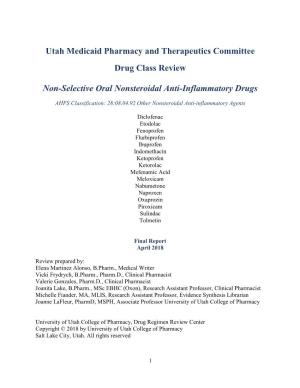 Utah Medicaid Pharmacy and Therapeutics Committee Drug