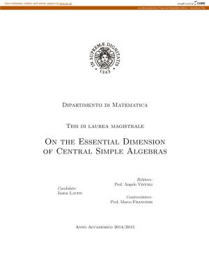 On the Essential Dimension of Central Simple Algebras