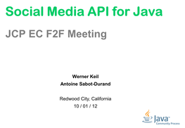 Social Media API for Java