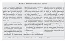 The 2005 World Summit and Peace Operations