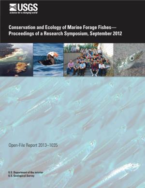 Conservation and Ecology of Marine Forage Fishes— Proceedings of a Research Symposium, September 2012