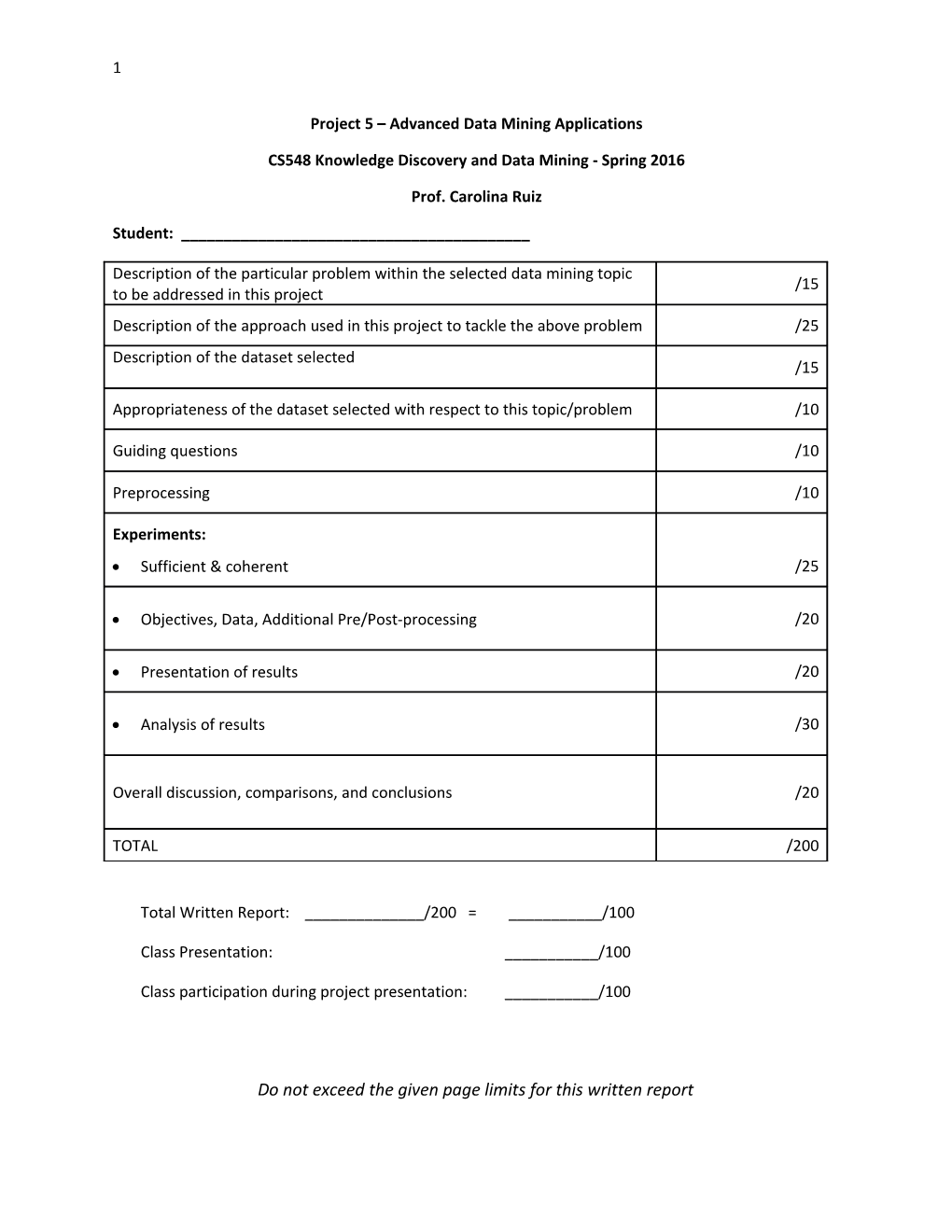 Project 5 Advanced Data Mining Applications