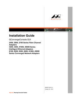 Installation Guide—Qconvergeconsole GUI Qlogic Adapters